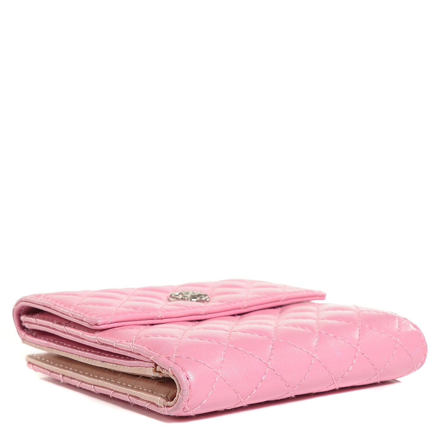 Chanel Lambskin Micro Quilted French Flap Wallet Pink 4 of 9