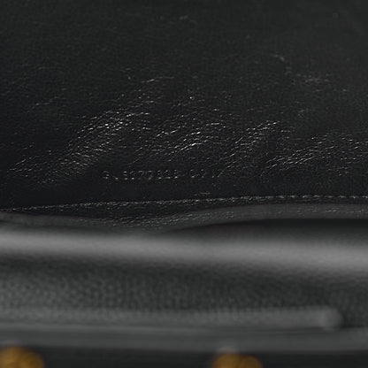 Saint Laurent Grain De Poudre Matelasse Chevron Monogram Chain Wallet Black 8 of 13
