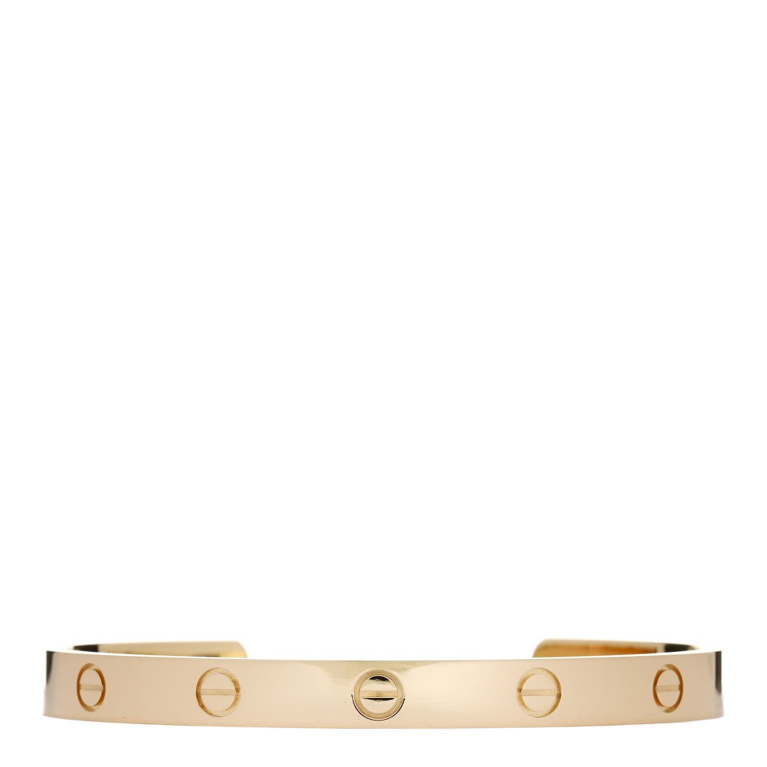 Cartier 18K Yellow Gold LOVE Cuff Bracelet 18 1 of 3