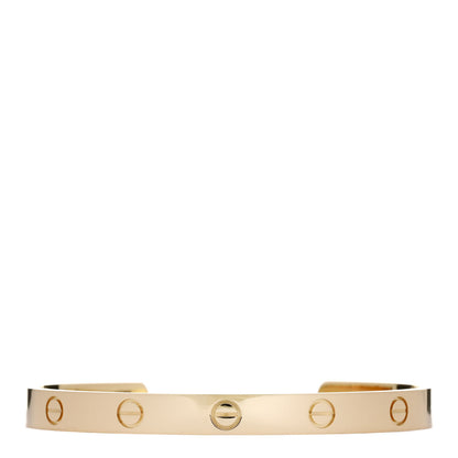 Cartier 18K Yellow Gold LOVE Cuff Bracelet 18 1 of 3