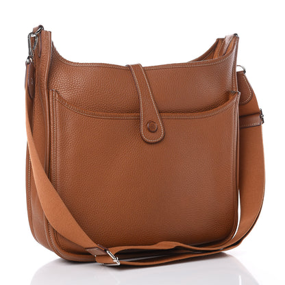Hermes Taurillon Clemence Evelyne III GM Gold 3 of 16
