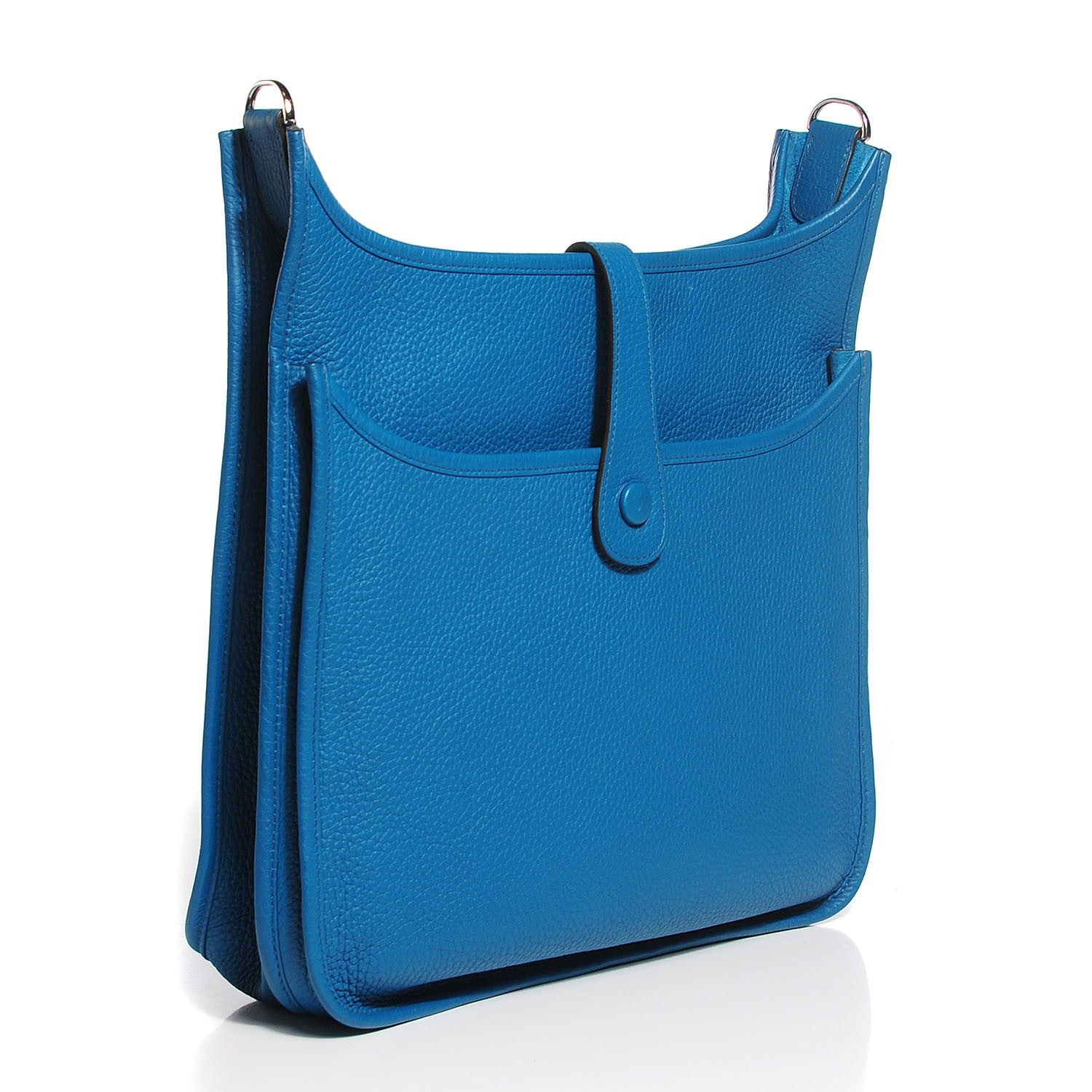 Hermes Taurillon Clemence Evelyne III GM Bleu Izmir 3 of 16