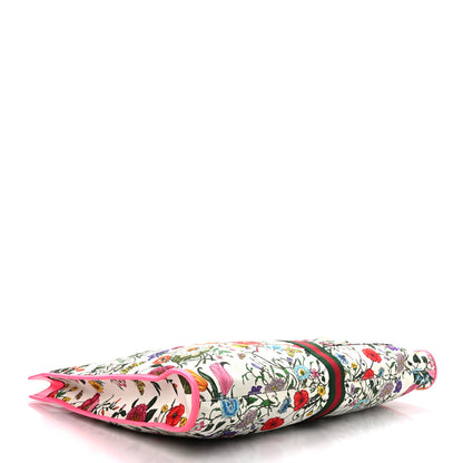 Gucci Canvas Flora Large Rajah Chain Tote White Multicolor Fuxia Fluo 5 of 10