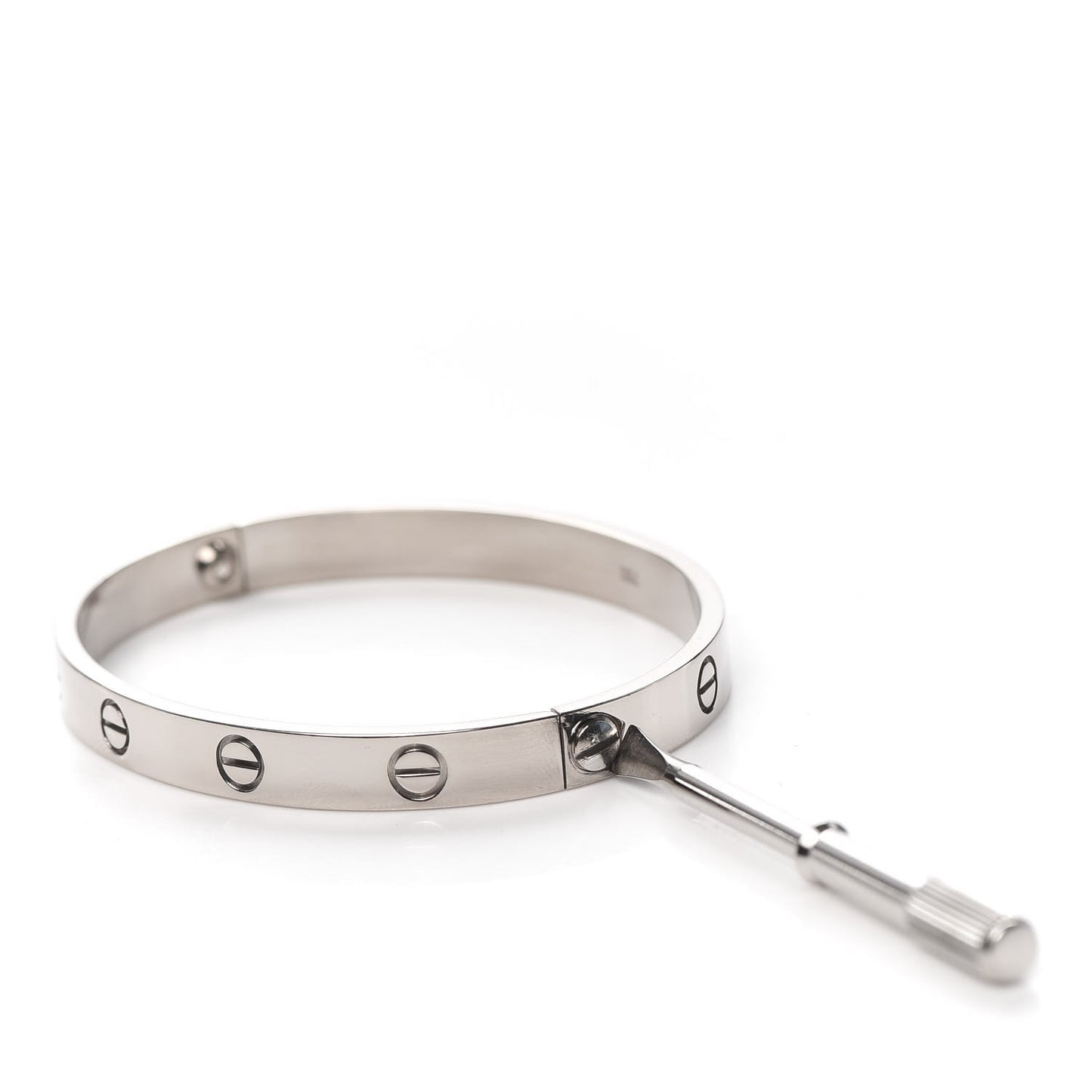 18K White Gold LOVE Bracelet 17
