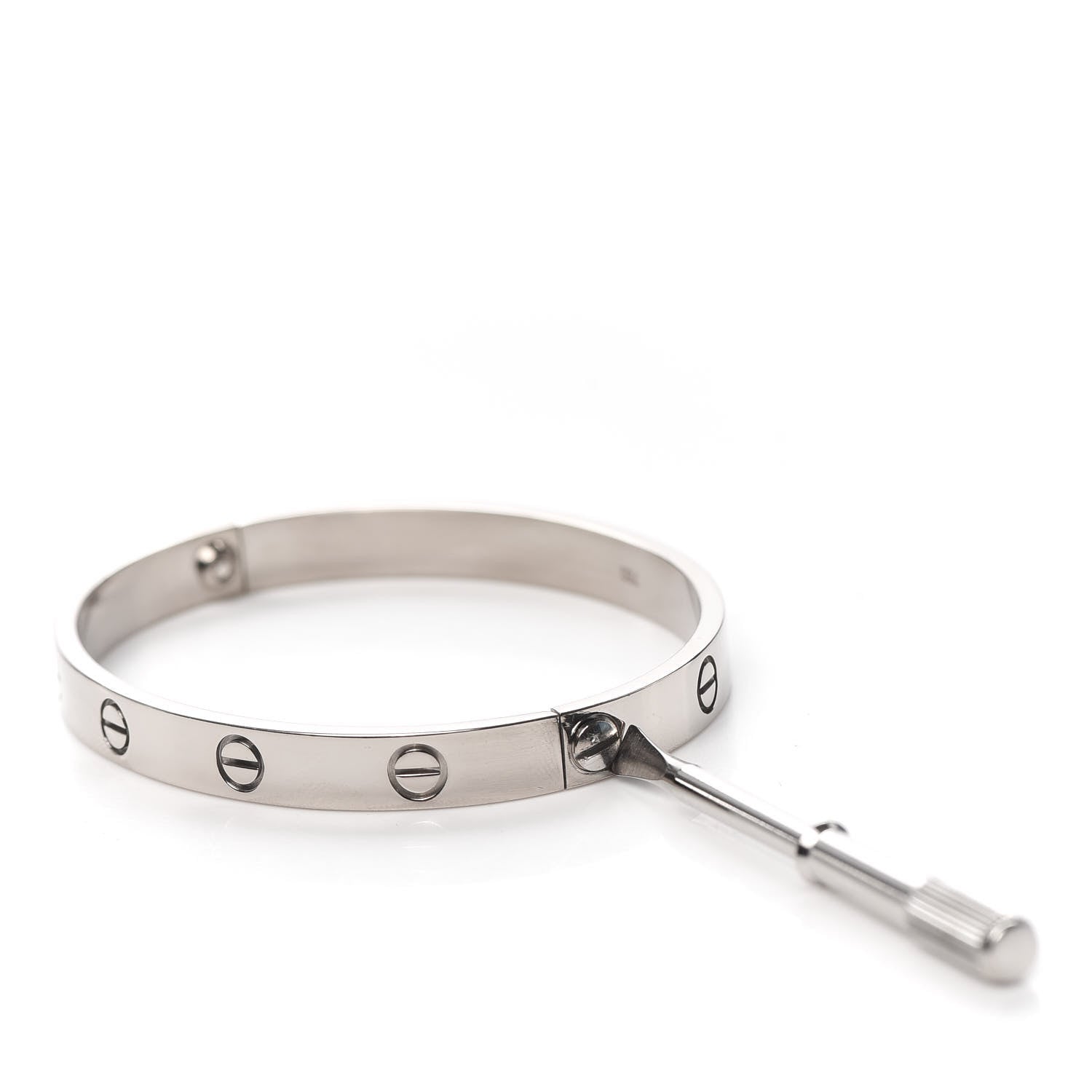 Cartier 18K White Gold LOVE Bracelet 17 5 of 5