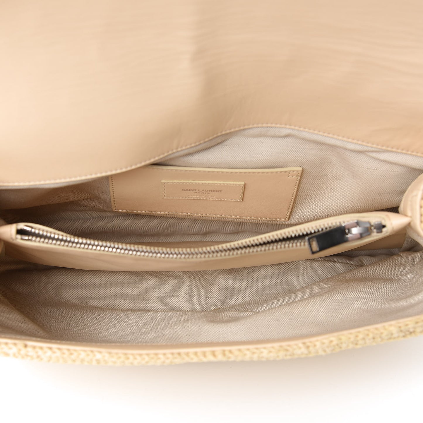 Raffia Monogram Large College Satchel Naturale
