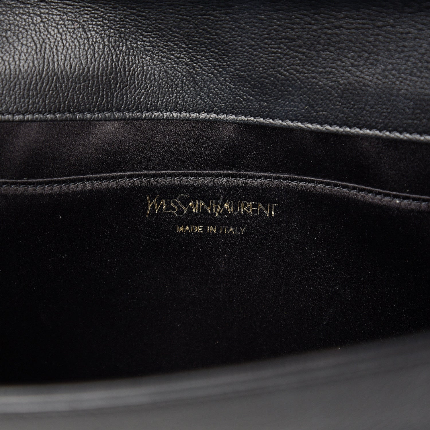 Saint Laurent Calfskin Monogram Large Belle De Jour Clutch Black 5 of 9