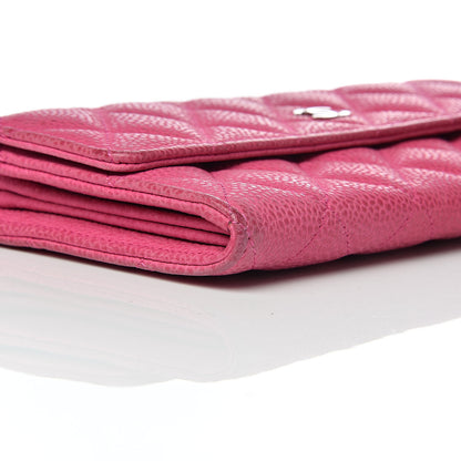 Chanel Iridescent Caviar Quilted Large Flap Wallet Pink 9 of 14
