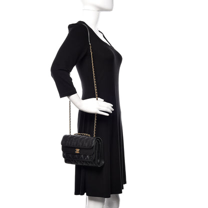 Chanel Calfskin Quilted Triple Flap Black 2 of 12