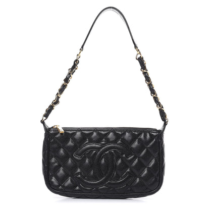 Chanel Caviar Quilted CC Shoulder Bag Black 1 of 12