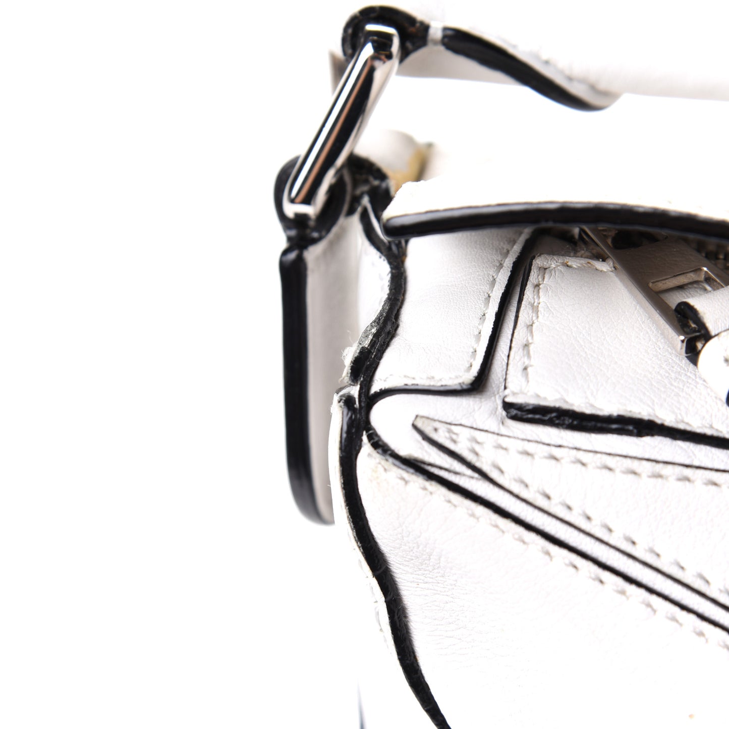 Calfskin Small Puzzle Bag White