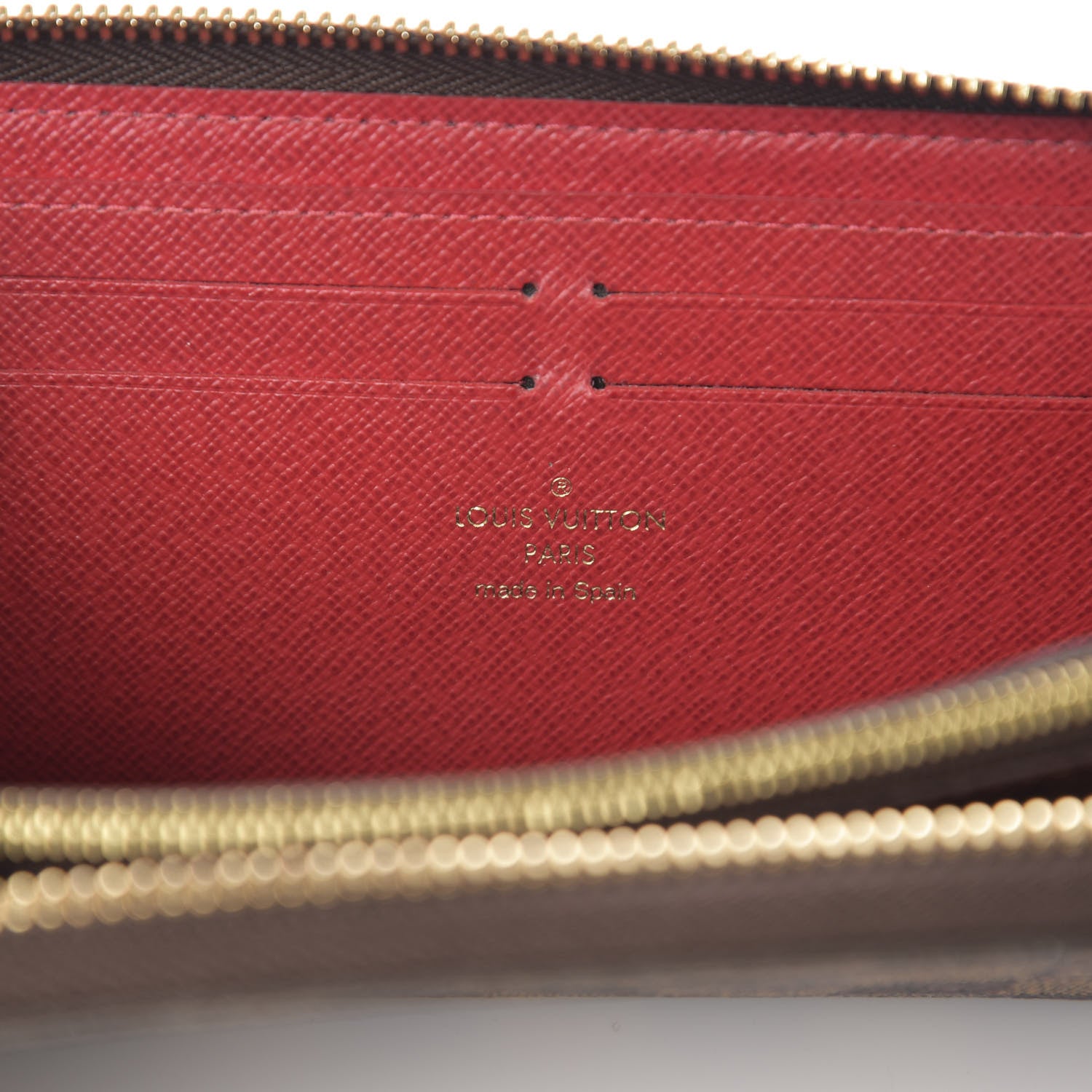 Louis Vuitton Damier Ebene Clemence Wallet Cherry 6 of 6