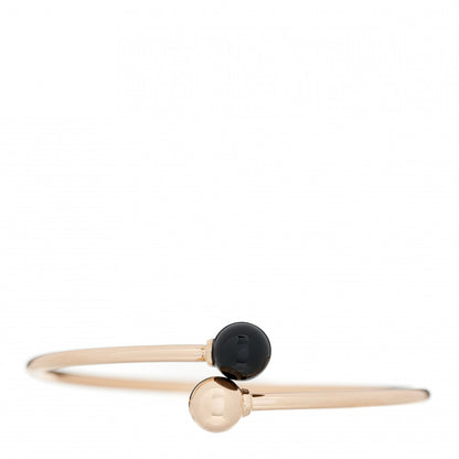 Tiffany 18K Rose Gold Black Onyx 8mm HardWear Ball Bypass Bracelet 1 of 4