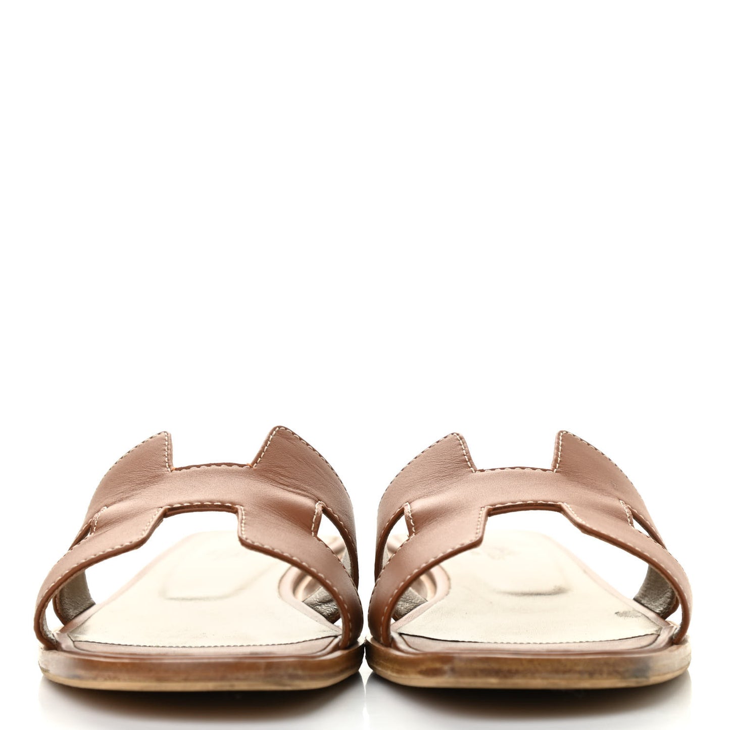Box Calfskin Oran Sandals 39 Gold