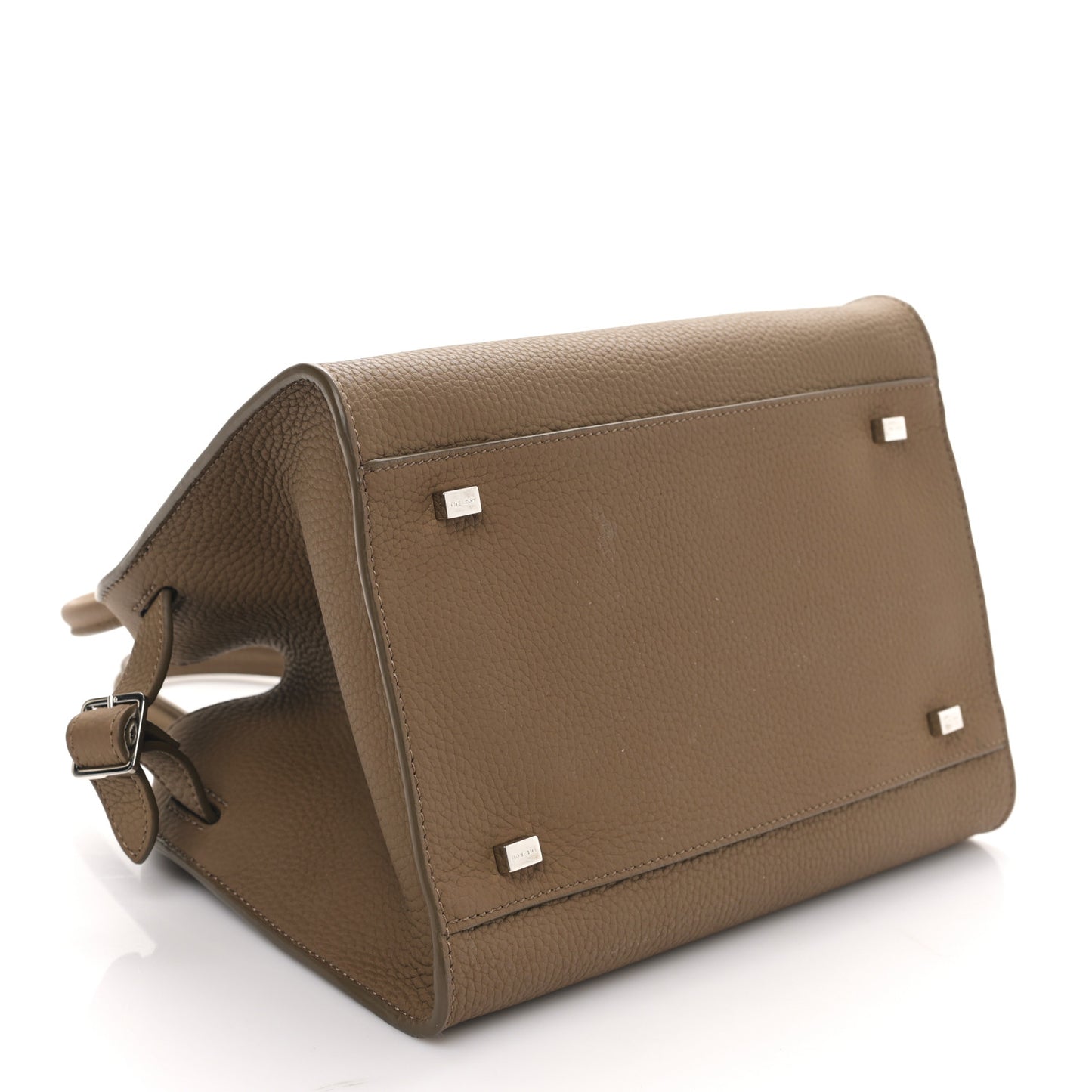 Grained Calfskin Soft Margaux 10 Bag Dark Taupe