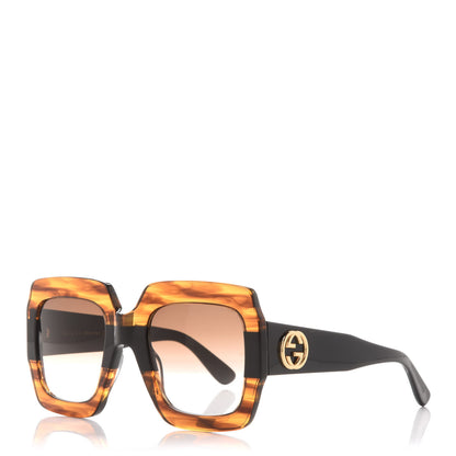 Gucci Square Frame GG0178S Sunglasses Havana 1 of 9