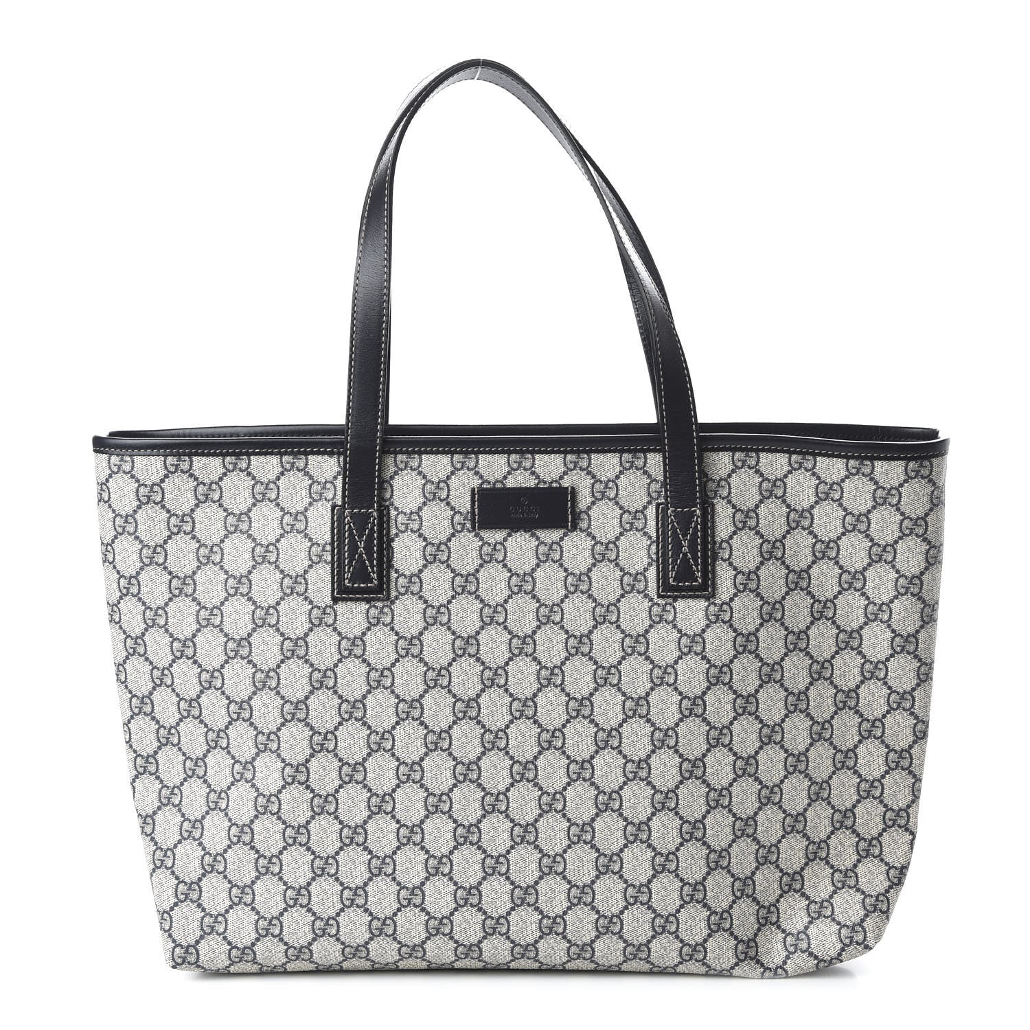 Gucci GG Supreme Monogram Medium Zippered Shopping Tote Black 1 of 10