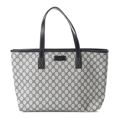 Gucci GG Supreme Monogram Medium Zippered Shopping Tote Black 1 of 10