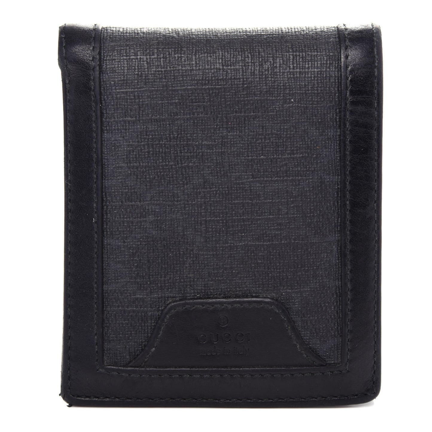 GG Supreme Monogram Bi-Fold Wallet Black Grey
