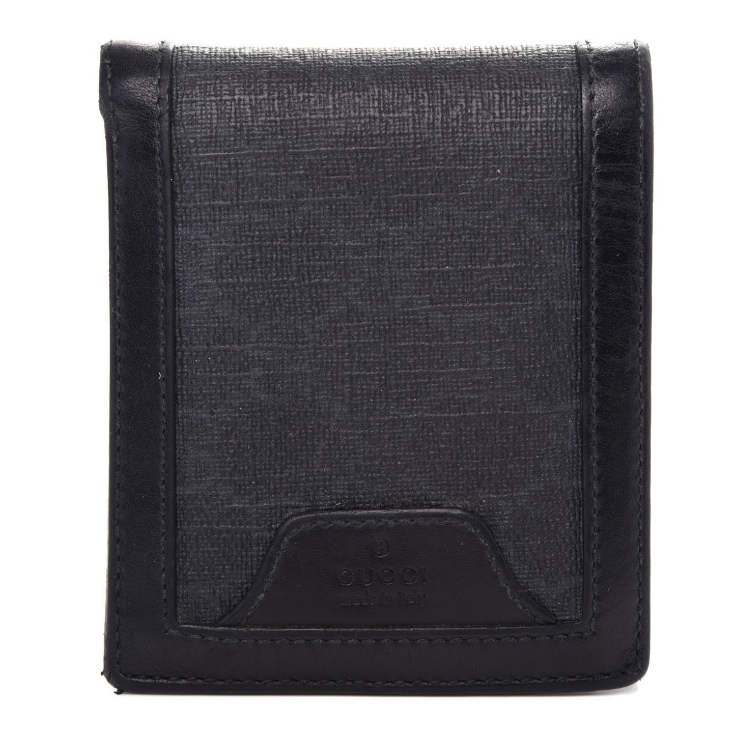 Gucci GG Supreme Monogram Bi-Fold Wallet Black Grey 1 of 8