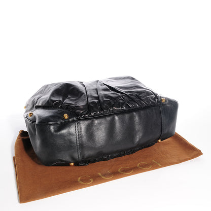 Gucci Leather Large Jockey Hobo Black 4 of 7