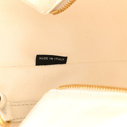 Prada Wicker Canvas Tote Naturale White 9 of 12