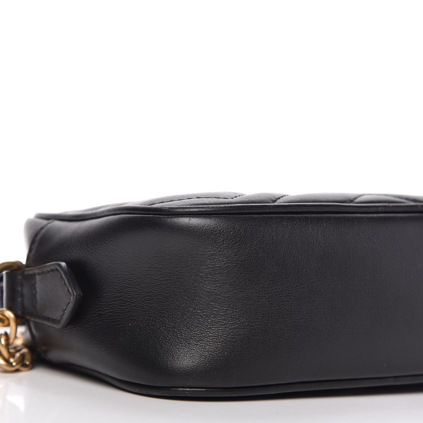 Calfskin Matelasse Mini GG Marmont Chain Shoulder Bag Black