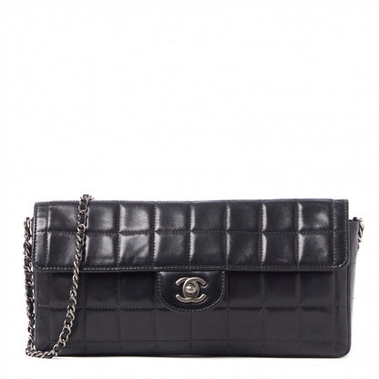 Chanel Lambskin East West Chocolate Bar Flap Black 1 of 9