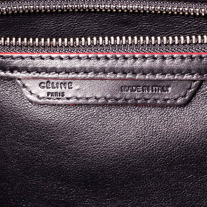 Celine Smooth Calfskin Mini Luggage Black w Pink Trim 7 of 9