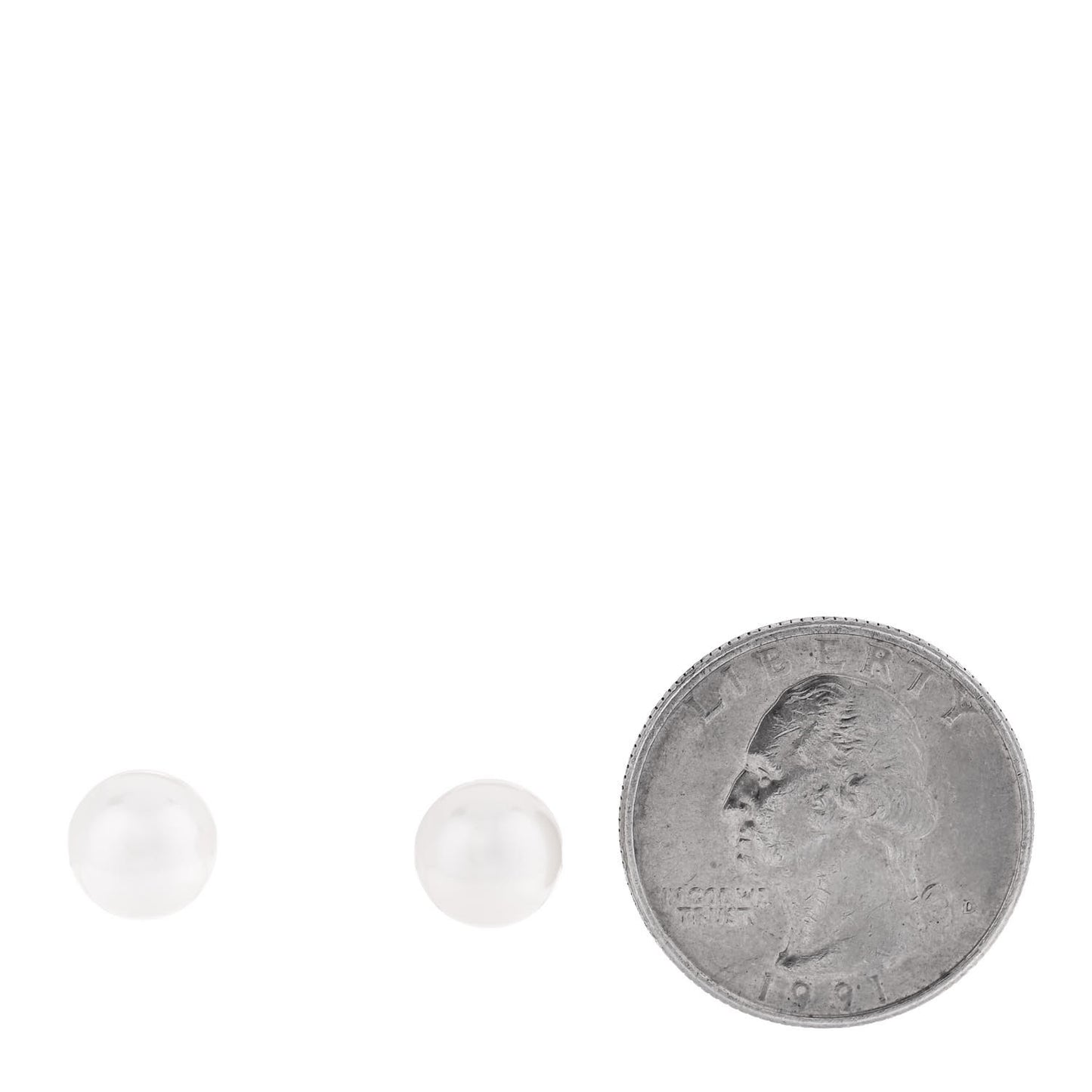 Sterling Silver Freshwater Cultured Pearl 8.5-9mm Ziegfeld Earrings