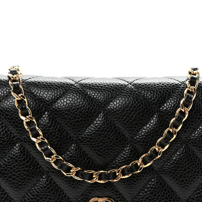 Chanel Caviar Quilted Wallet on Chain WOC Black 9 of 12