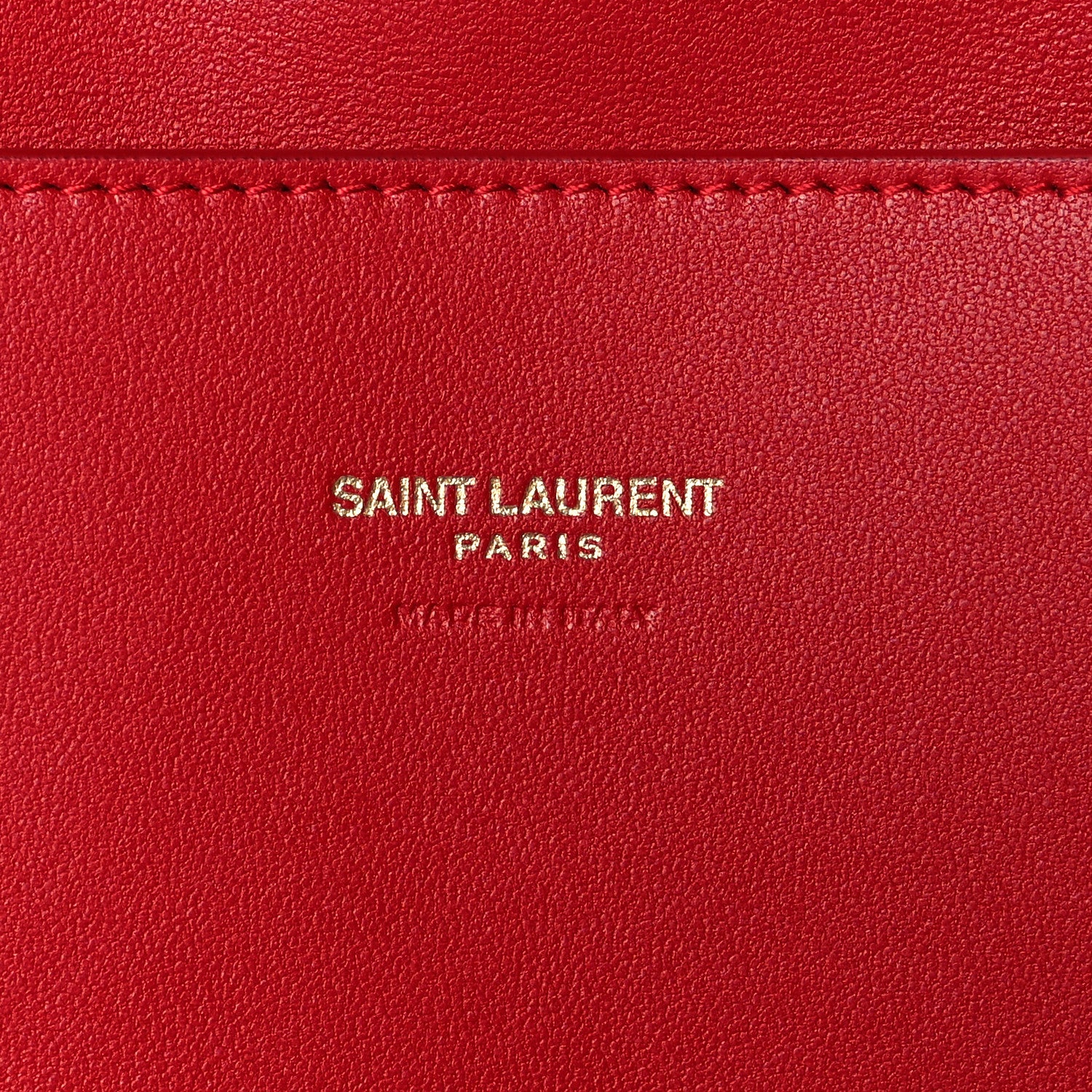 Saint Laurent Smooth Calfskin Suede Medium Reversible Monogram Kate Satchel New Red 14 of 14