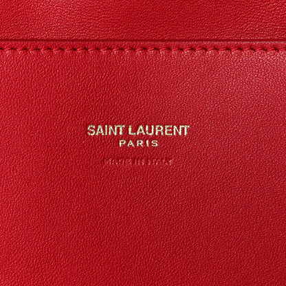 Saint Laurent Smooth Calfskin Suede Medium Reversible Monogram Kate Satchel New Red 14 of 14