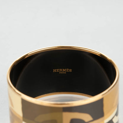 Hermes Enamel Printed Optique Chaine D'Ancre Extra Wide Bracelet 65 5 of 6
