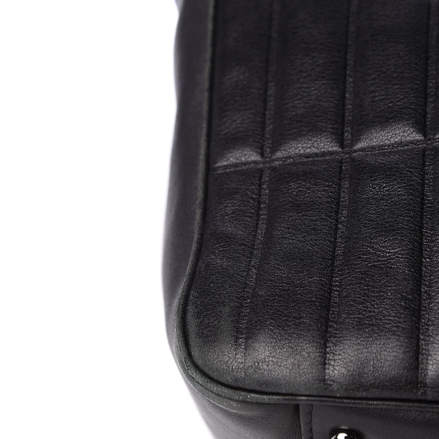 Chanel Calfskin Vertical Quilted Lax Shoulder Bag Black 13 of 16