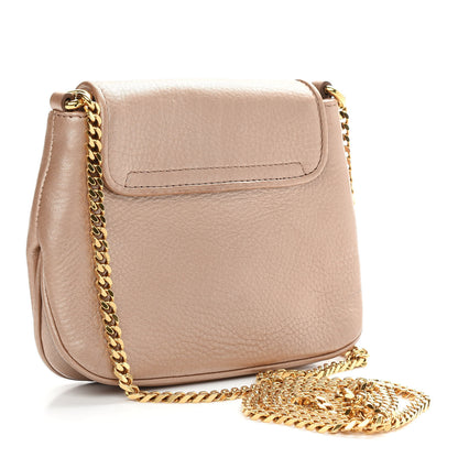 Gucci Pebbled Calfskin Small 1973 Chain Shoulder Bag Champagne 3 of 9