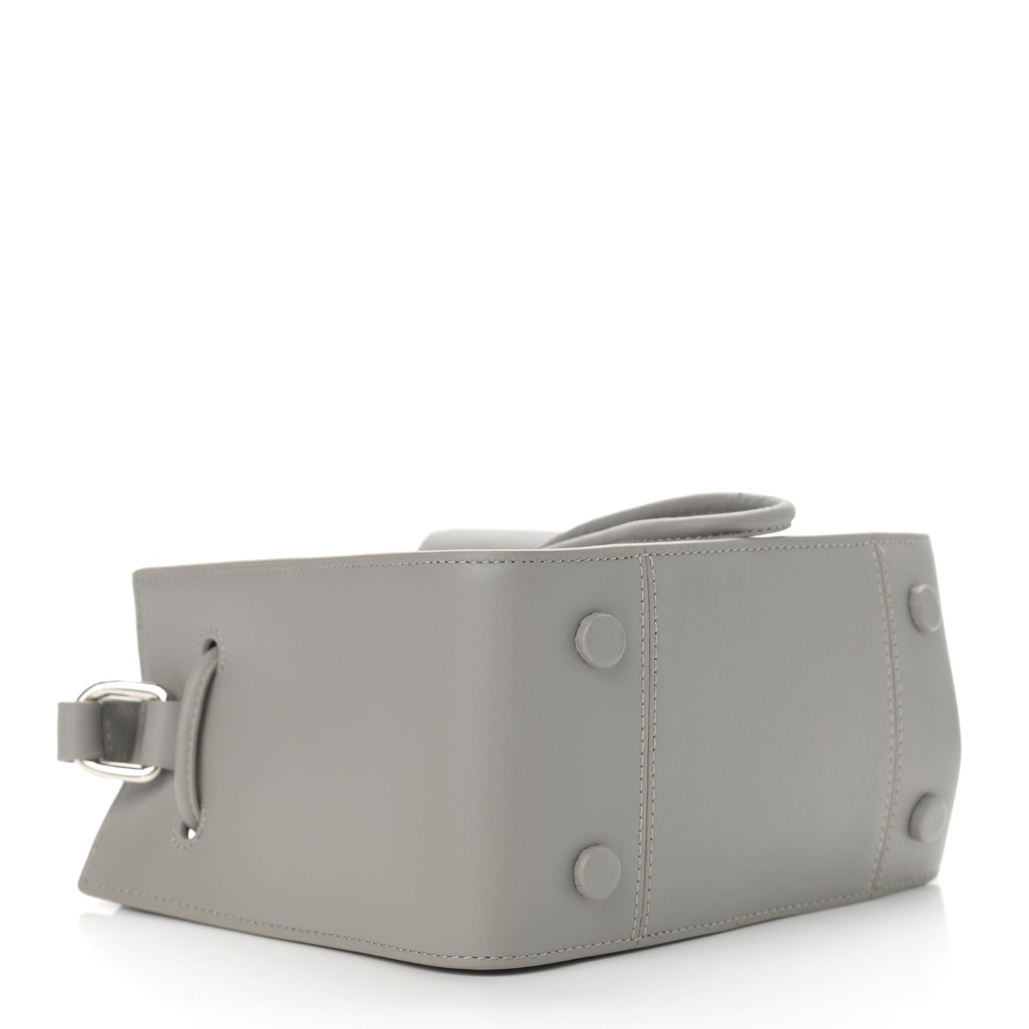 Smooth Calfskin Mini Soleil Bucket Bag Grey