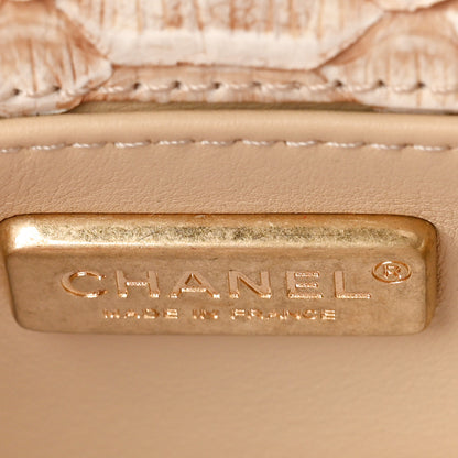 Chanel Snakeskin Extra Mini Rectangular Flap Beige 6 of 9