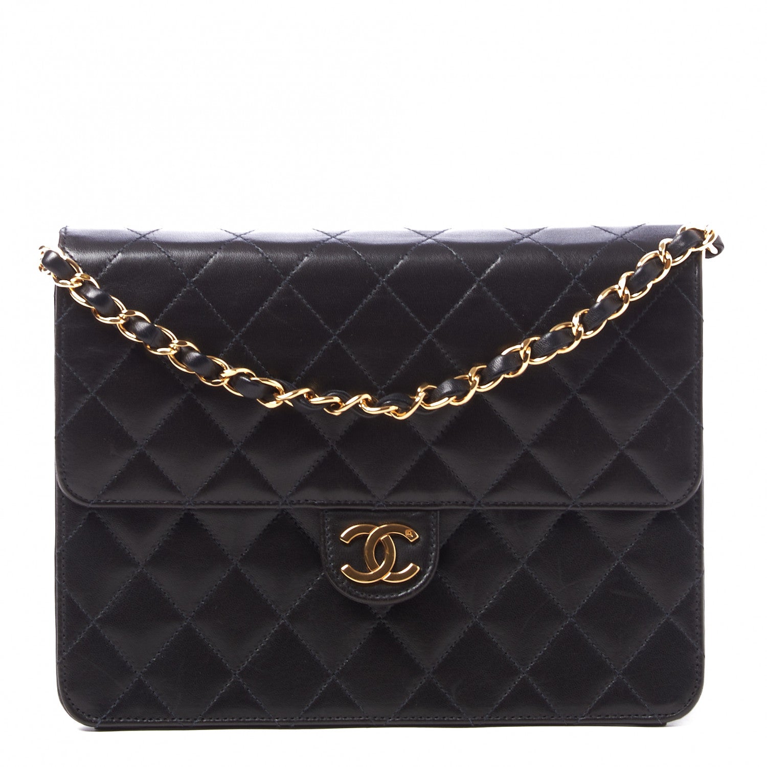 Chanel Lambskin Quilted Small Single Flap Black 1 of 10