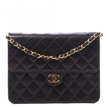Chanel Lambskin Quilted Small Single Flap Black 1 of 10
