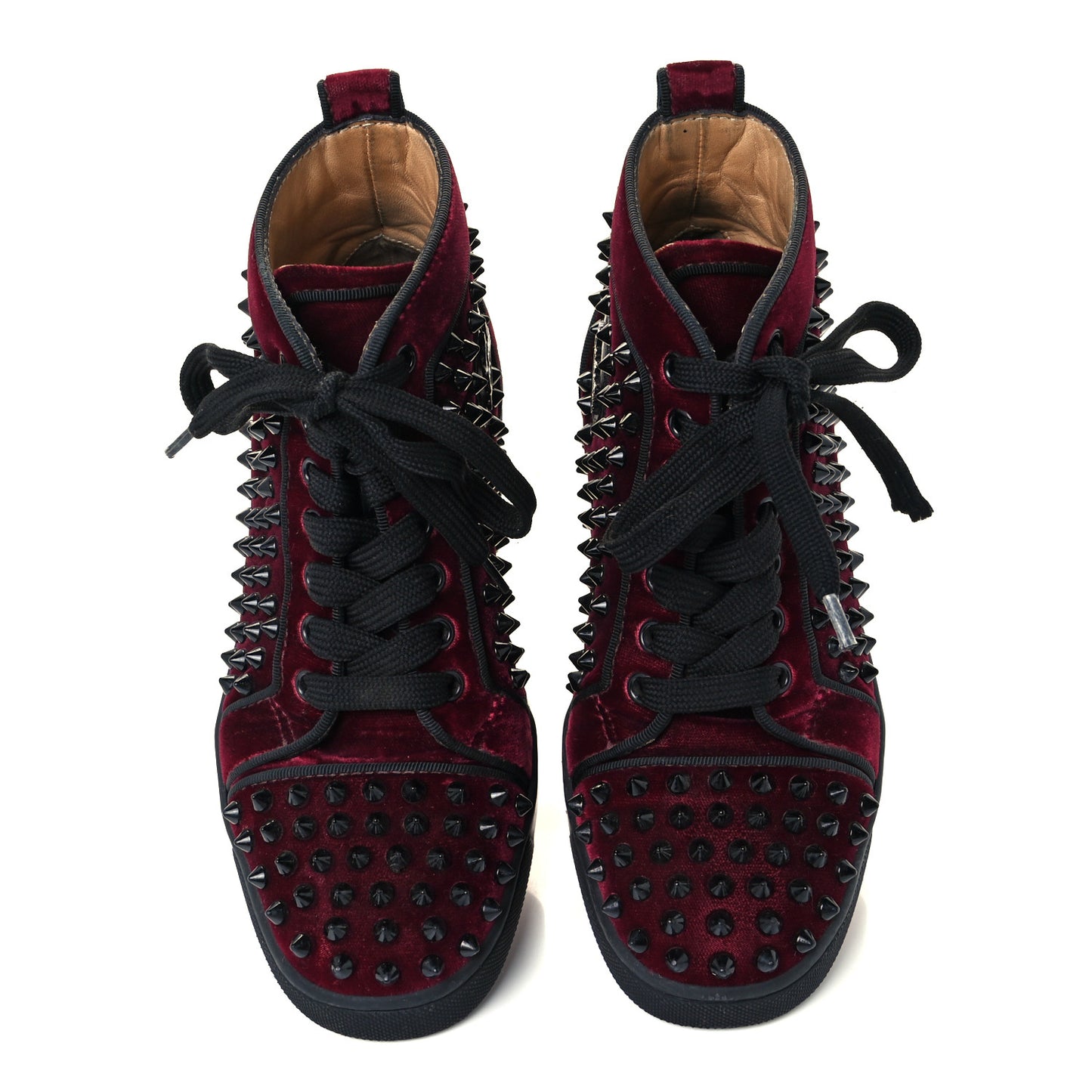 Velvet Spikes Sneakers 35.5 Dark Red