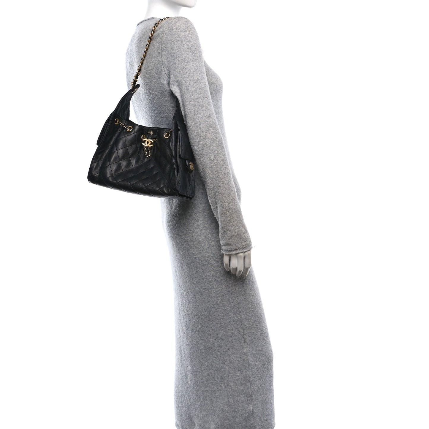 Caviar Quilted Small Chanel 25 Handbag Black