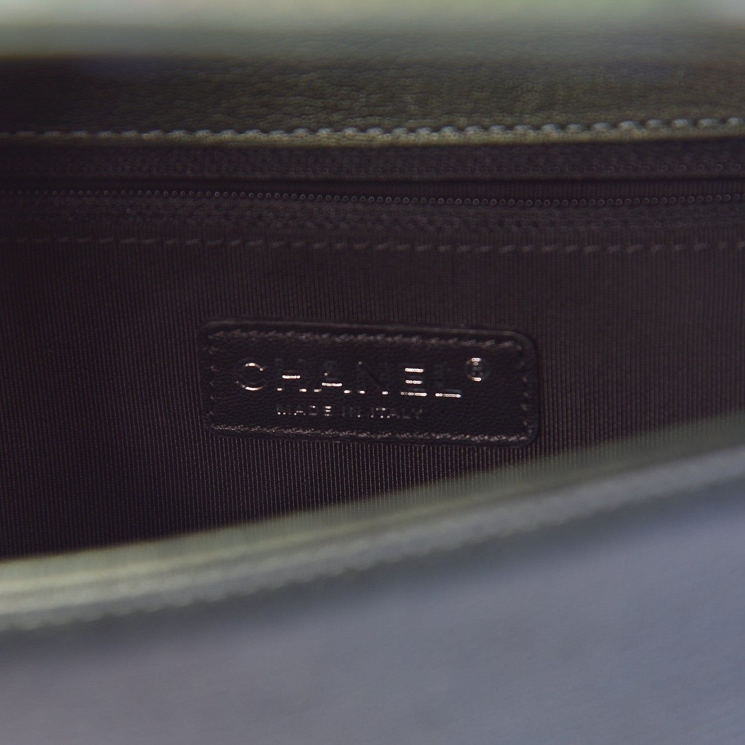 Chanel Iridescent Goatskin Quilted New Medium Boy Flap Green 8 of 10
