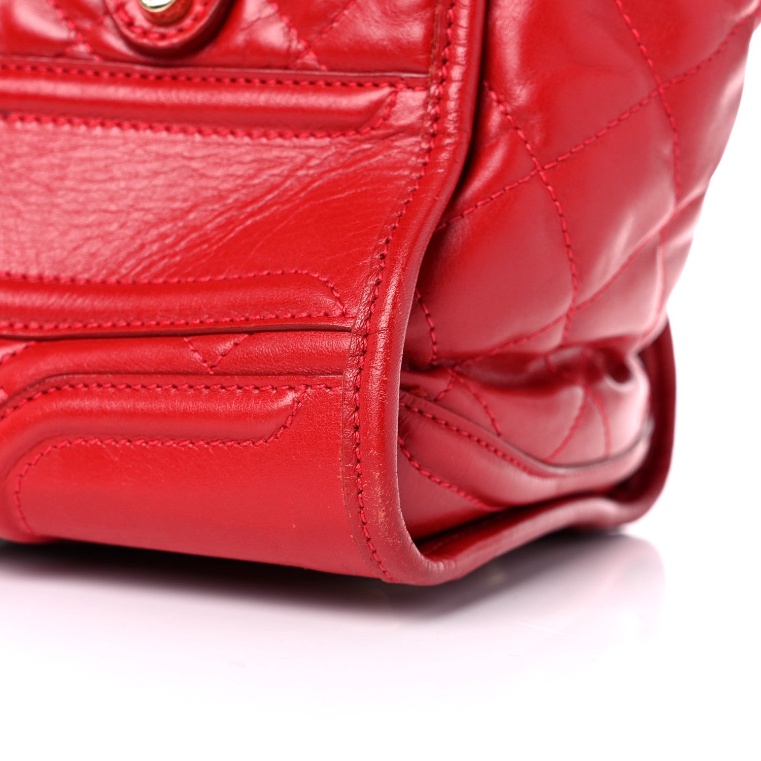Burberry Calfskin Quilted Large Manor Tote Red 10 of 31