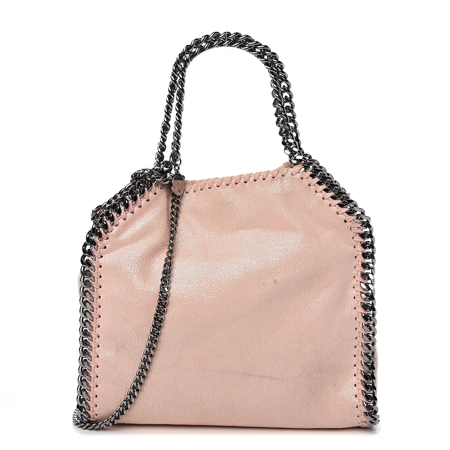 Stella McCartney Shaggy Deer Mini Falabella Fold Over Tote Powder 1 of 10