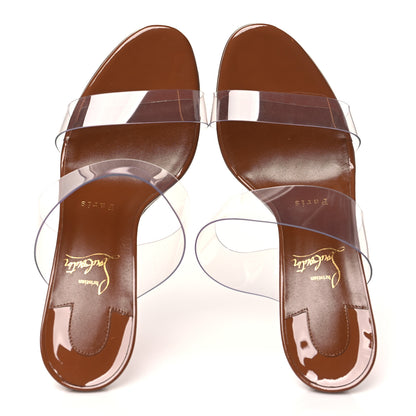 Christian Louboutin Patent PVC Just Nothing 85 Slide Sandals 38 Nude 7 of 8