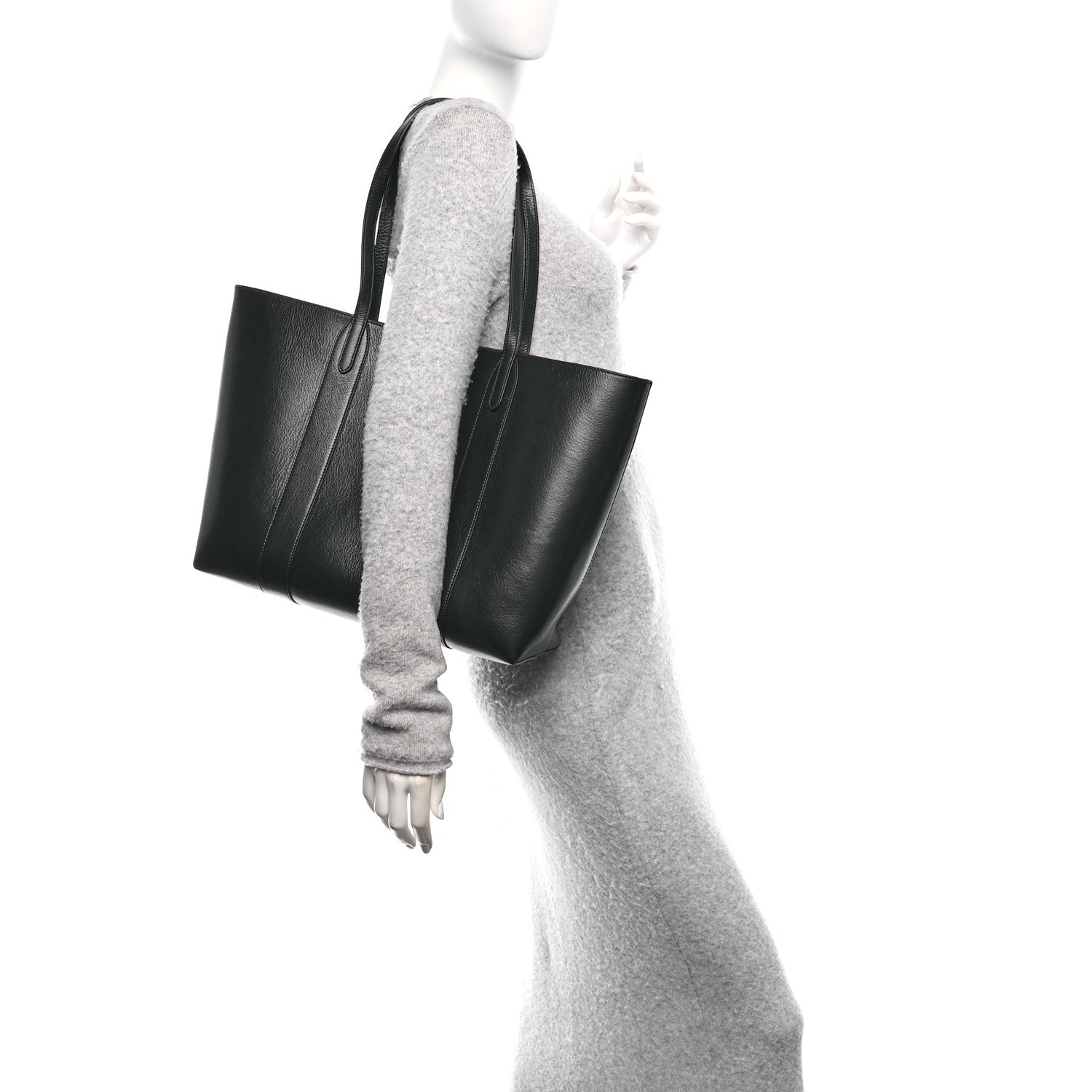Mulberry High Shine Grain Bayswater Tote Black 2 of 9