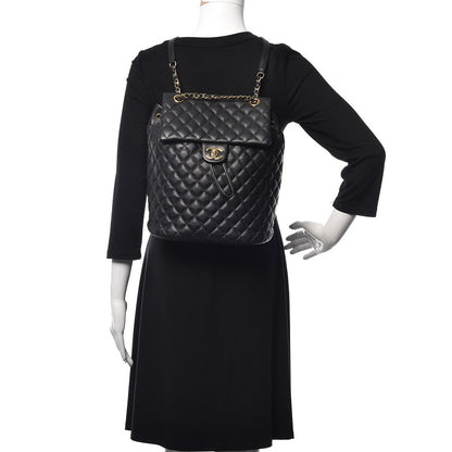 Chanel Calfskin Quilted Large Urban Spirit Backpack Black 1 of 10