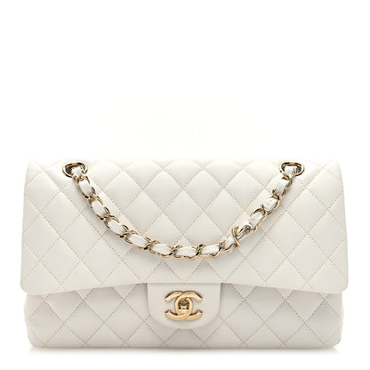 Chanel Caviar Quilted Medium Double Flap White 1 of 9