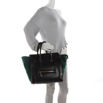 Celine Smooth Calfskin Suede Mini Tri-Color Luggage Burgundy 2 of 8